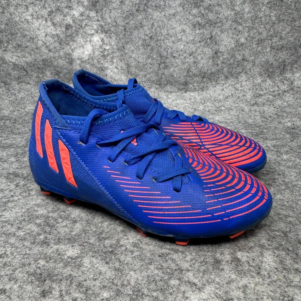 Adidas Predator Edge.3 FxG Jr Soccer Cleats Kids Size 13K Youth Blue Boots Knit